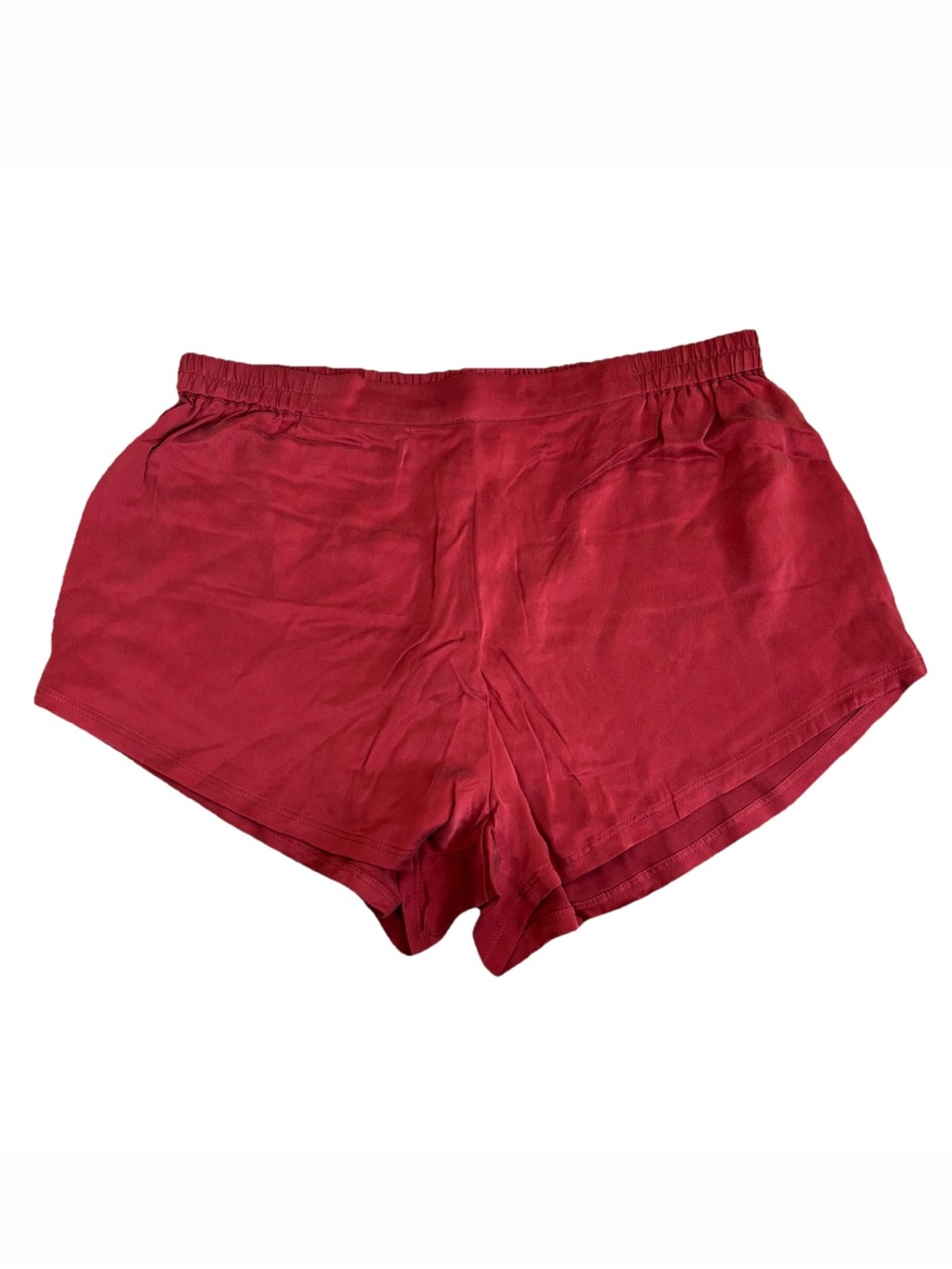 Quince 100% Washable Silk Pajama Short In Crimson Red Women’s Size Large NWT